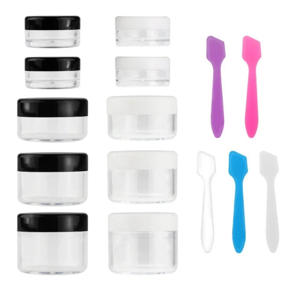 NWT Mini Travel Containers with Lids & Spatulas 10 Pieces